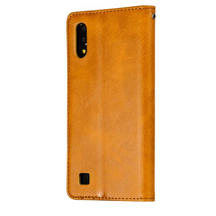 Calf Texture Zipper Magnetic Horizontal Flip Leather Case for Galaxy M10, with Wallet & Holder & Card Slots