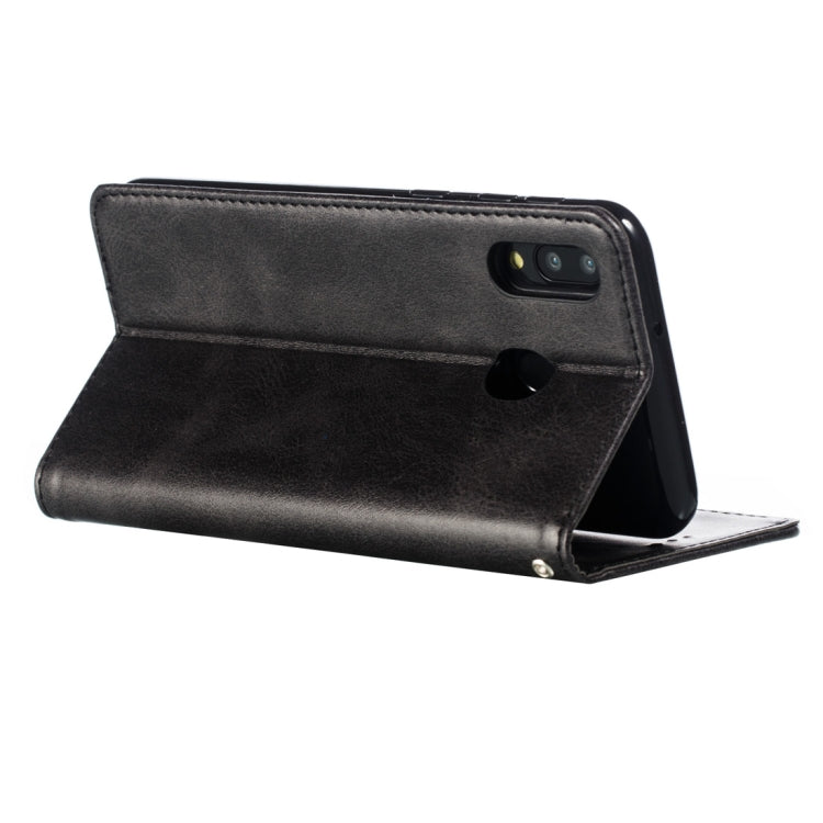 Calf Texture Zipper Magnetic Horizontal Flip Leather Case for Galaxy M20, with Wallet & Holder & Card Slots