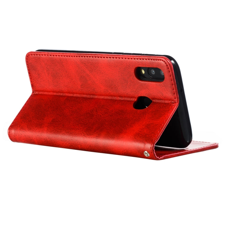 Calf Texture Zipper Magnetic Horizontal Flip Leather Case for Galaxy M20, with Wallet & Holder & Card Slots