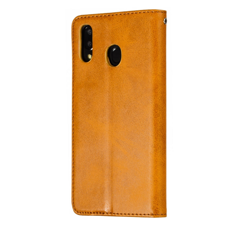 Calf Texture Zipper Magnetic Horizontal Flip Leather Case for Galaxy M20, with Wallet & Holder & Card Slots