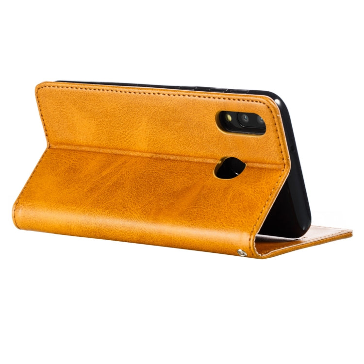 Calf Texture Zipper Magnetic Horizontal Flip Leather Case for Galaxy M20, with Wallet & Holder & Card Slots