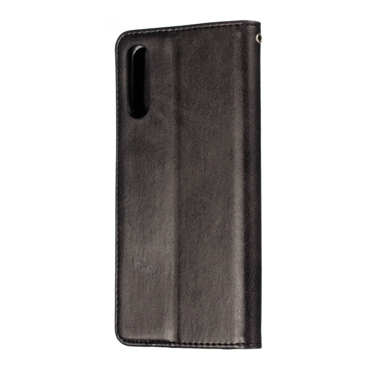 Calf Texture Zipper Magnetic Horizontal Flip Leather Case for Galaxy A50, with Wallet & Holder & Card Slots