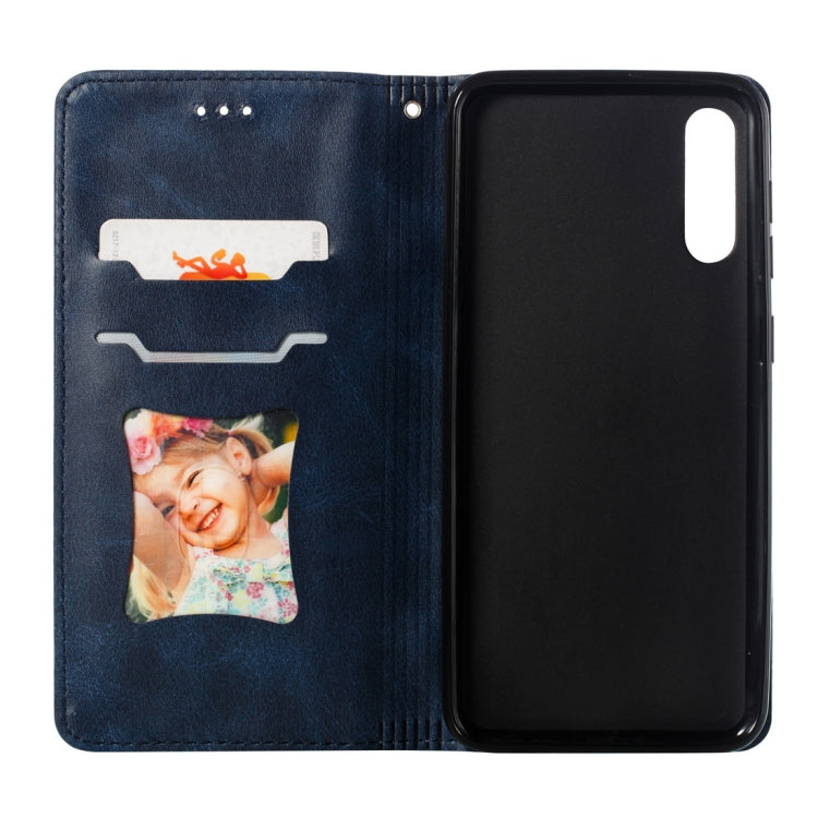 Calf Texture Zipper Magnetic Horizontal Flip Leather Case for Galaxy A50, with Wallet & Holder & Card Slots