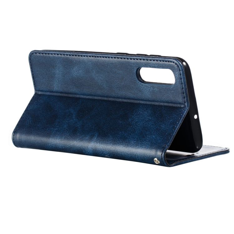 Calf Texture Zipper Magnetic Horizontal Flip Leather Case for Galaxy A50, with Wallet & Holder & Card Slots