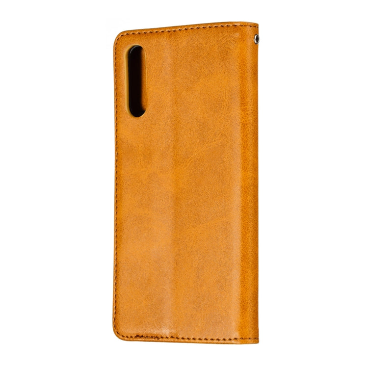 Calf Texture Zipper Magnetic Horizontal Flip Leather Case for Galaxy A50, with Wallet & Holder & Card Slots