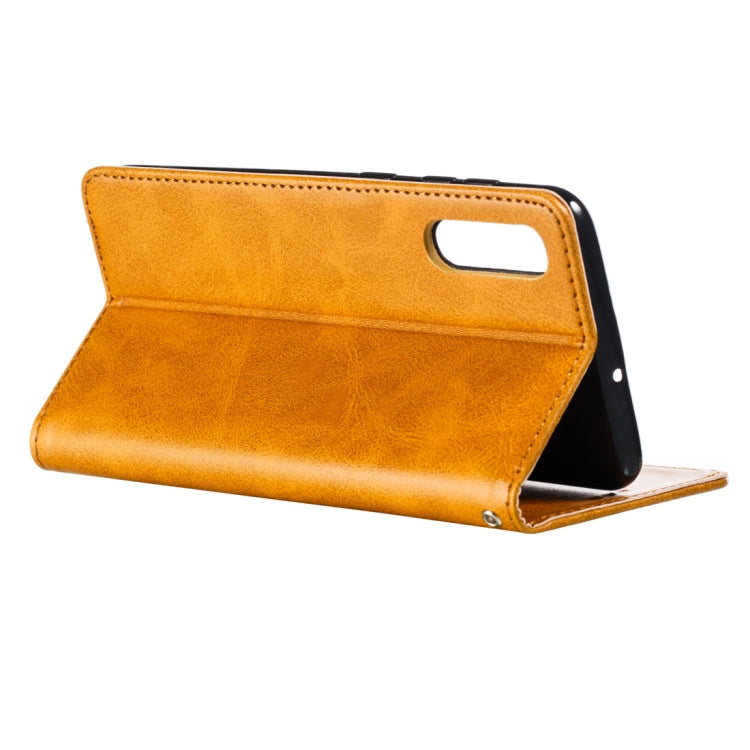 Calf Texture Zipper Magnetic Horizontal Flip Leather Case for Galaxy A50, with Wallet & Holder & Card Slots