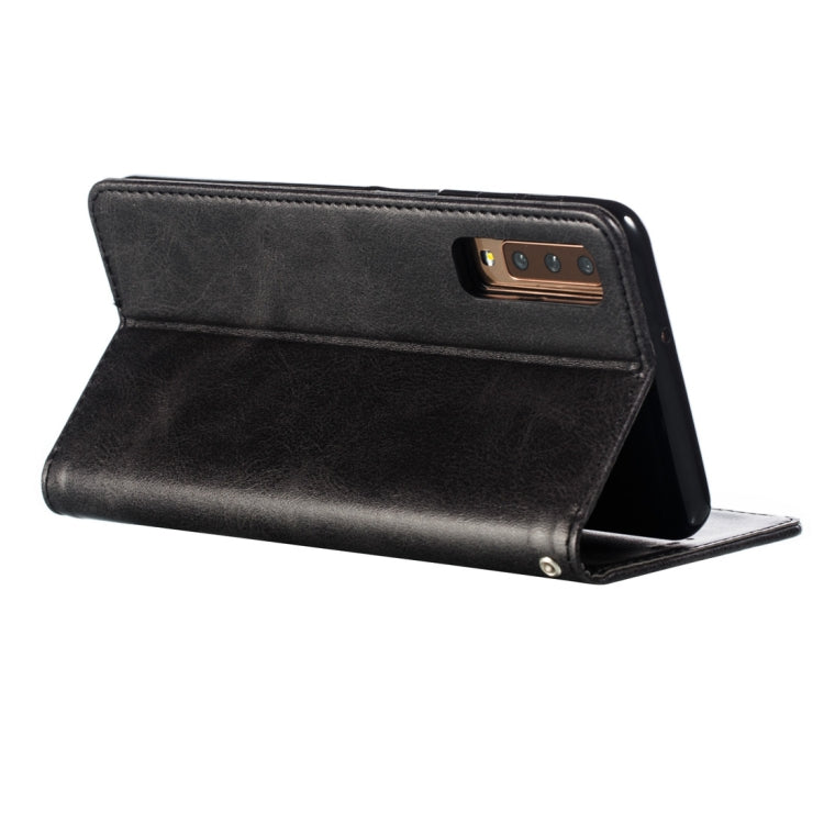 Calf Texture Zipper Magnetic Horizontal Flip Leather Case for Galaxy A7 (2018), with Wallet & Holder & Card Slots