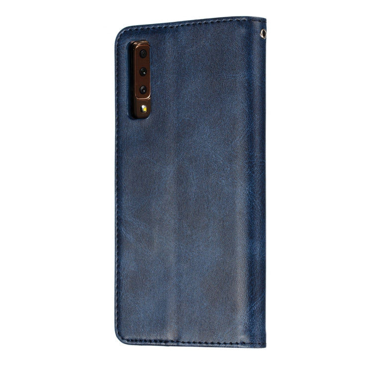 Calf Texture Zipper Magnetic Horizontal Flip Leather Case for Galaxy A7 (2018), with Wallet & Holder & Card Slots