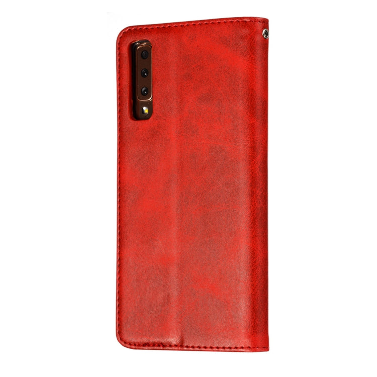 Calf Texture Zipper Magnetic Horizontal Flip Leather Case for Galaxy A7 (2018), with Wallet & Holder & Card Slots