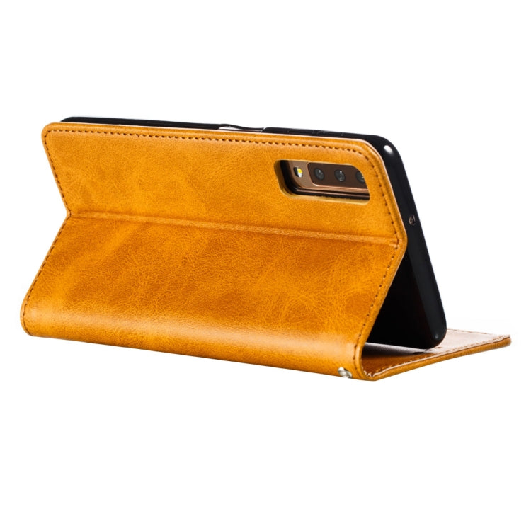Calf Texture Zipper Magnetic Horizontal Flip Leather Case for Galaxy A7 (2018), with Wallet & Holder & Card Slots