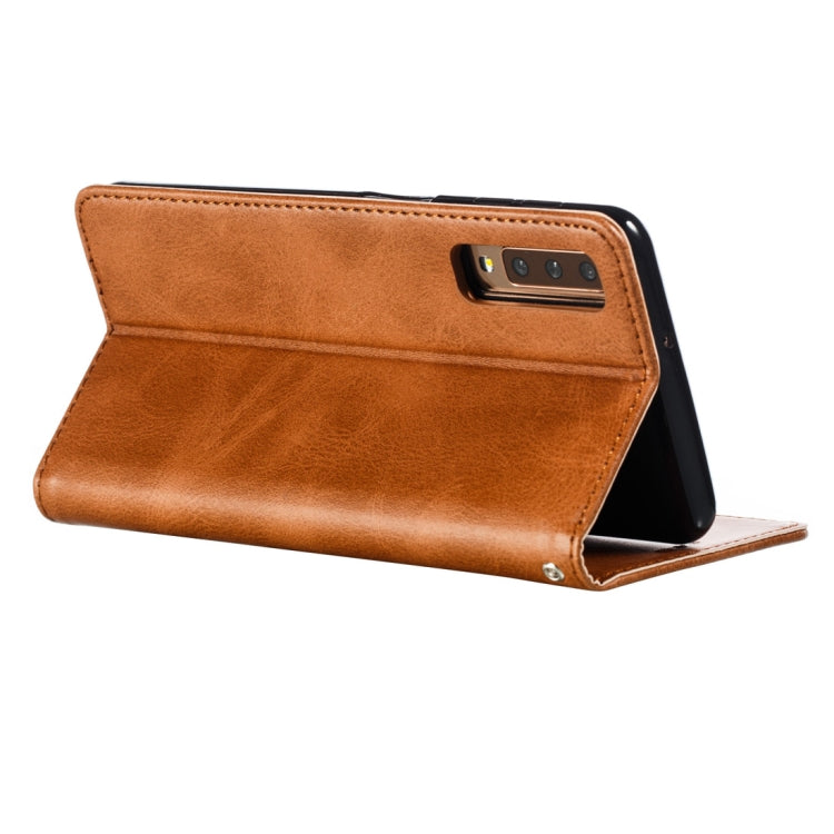 Calf Texture Zipper Magnetic Horizontal Flip Leather Case for Galaxy A7 (2018), with Wallet & Holder & Card Slots