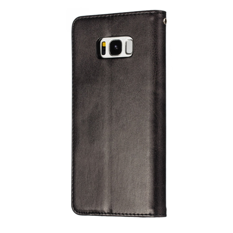 Calf Texture Zipper Magnetic Horizontal Flip Leather Case for Galaxy S8+, with Wallet & Holder & Card Slots