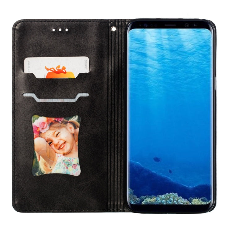 Calf Texture Zipper Magnetic Horizontal Flip Leather Case for Galaxy S8+, with Wallet & Holder & Card Slots