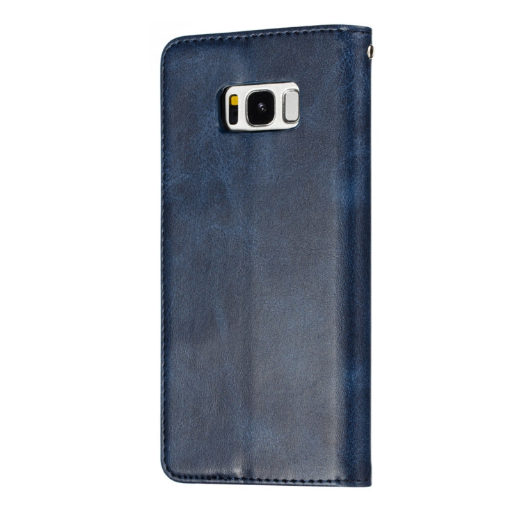 Calf Texture Zipper Magnetic Horizontal Flip Leather Case for Galaxy S8+, with Wallet & Holder & Card Slots