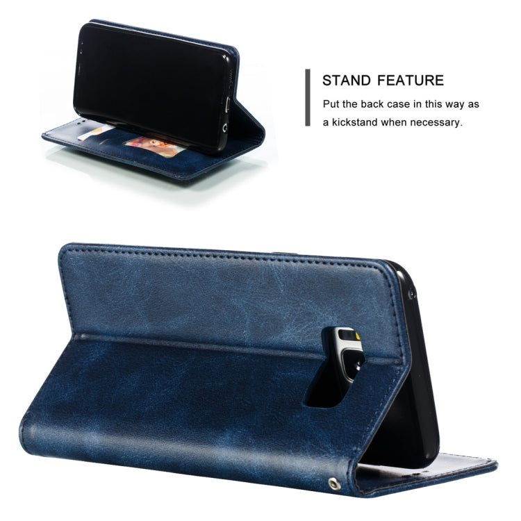 Calf Texture Zipper Magnetic Horizontal Flip Leather Case for Galaxy S8+, with Wallet & Holder & Card Slots