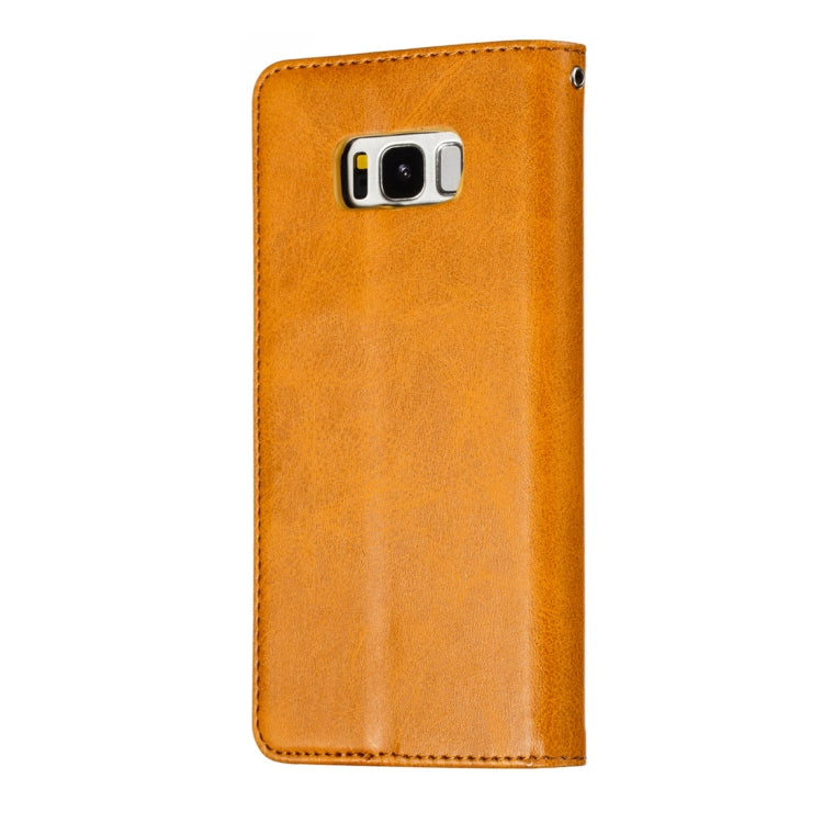 Calf Texture Zipper Magnetic Horizontal Flip Leather Case for Galaxy S8+, with Wallet & Holder & Card Slots