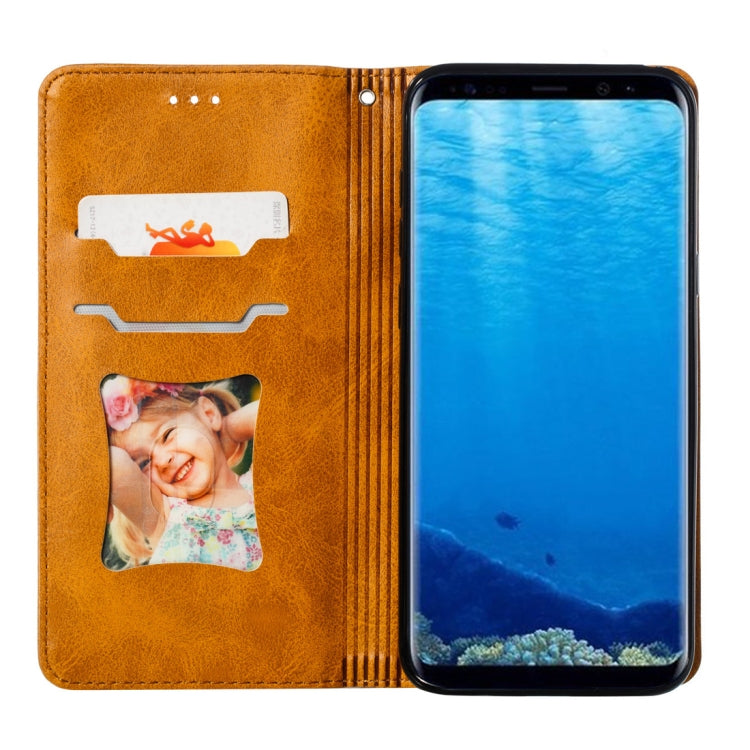 Calf Texture Zipper Magnetic Horizontal Flip Leather Case for Galaxy S8+, with Wallet & Holder & Card Slots