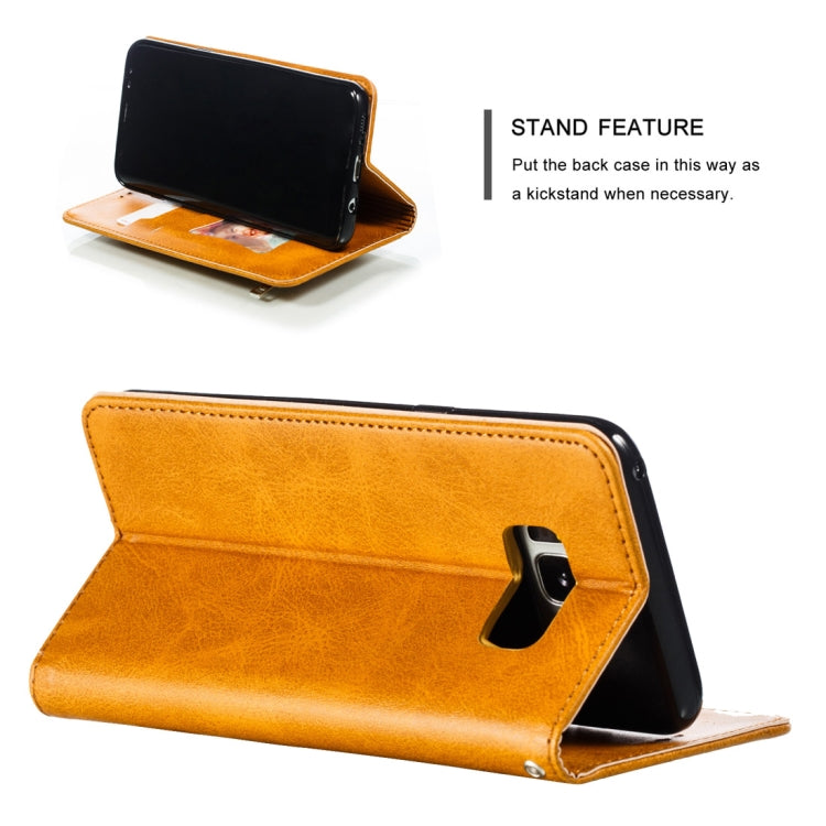 Calf Texture Zipper Magnetic Horizontal Flip Leather Case for Galaxy S8+, with Wallet & Holder & Card Slots