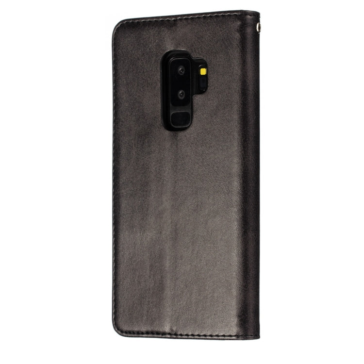 Calf Texture Zipper Magnetic Horizontal Flip Leather Case for Galaxy S9+, with Wallet & Holder & Card Slots