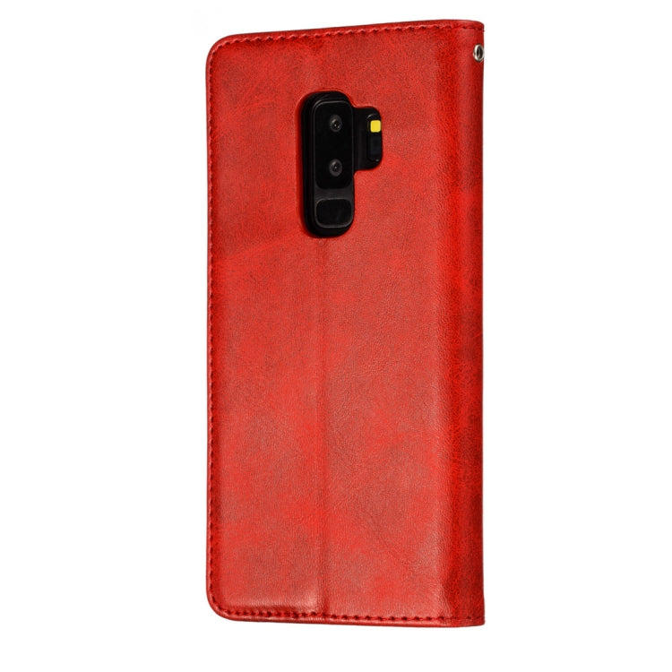 Calf Texture Zipper Magnetic Horizontal Flip Leather Case for Galaxy S9+, with Wallet & Holder & Card Slots