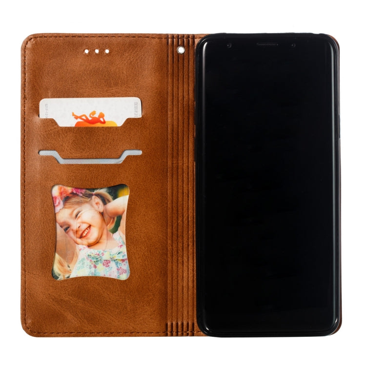 Calf Texture Zipper Magnetic Horizontal Flip Leather Case for Galaxy S9+, with Wallet & Holder & Card Slots