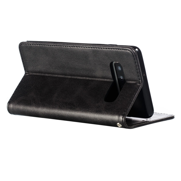 Calf Texture Zipper Magnetic Horizontal Flip Leather Case for Galaxy S10+, with Wallet & Holder & Card Slots