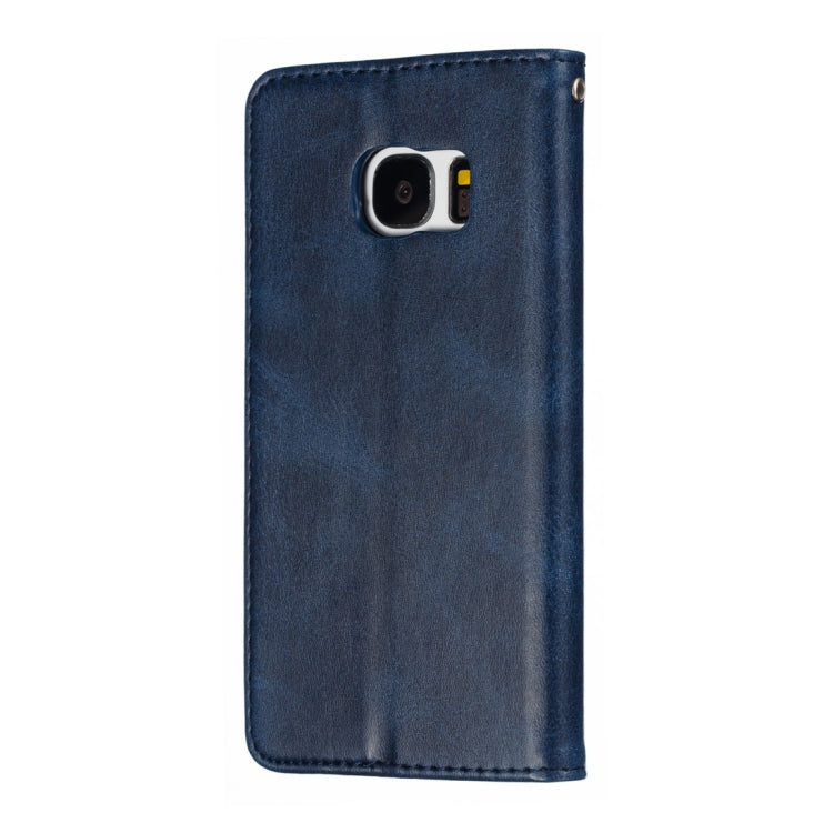 Calf Texture Zipper Magnetic Horizontal Flip Leather Case for Galaxy S7, with Wallet & Holder & Card Slots