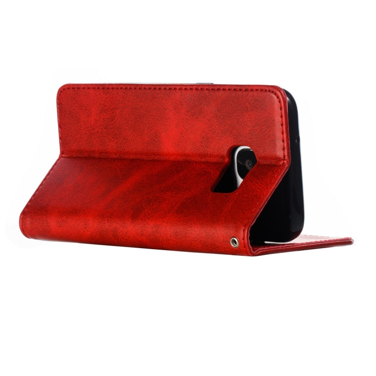 Calf Texture Zipper Magnetic Horizontal Flip Leather Case for Galaxy S7, with Wallet & Holder & Card Slots