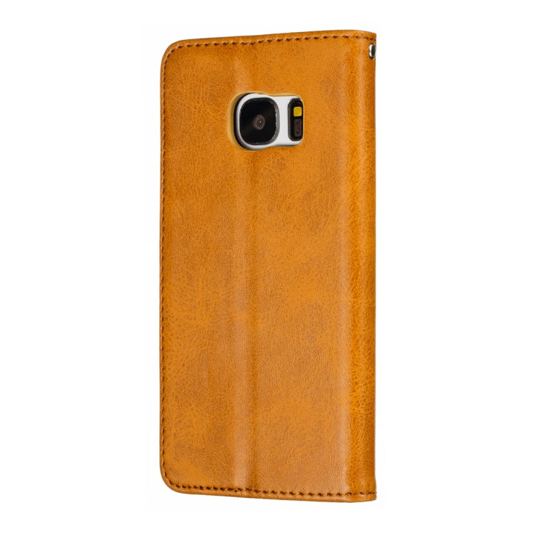 Calf Texture Zipper Magnetic Horizontal Flip Leather Case for Galaxy S7, with Wallet & Holder & Card Slots