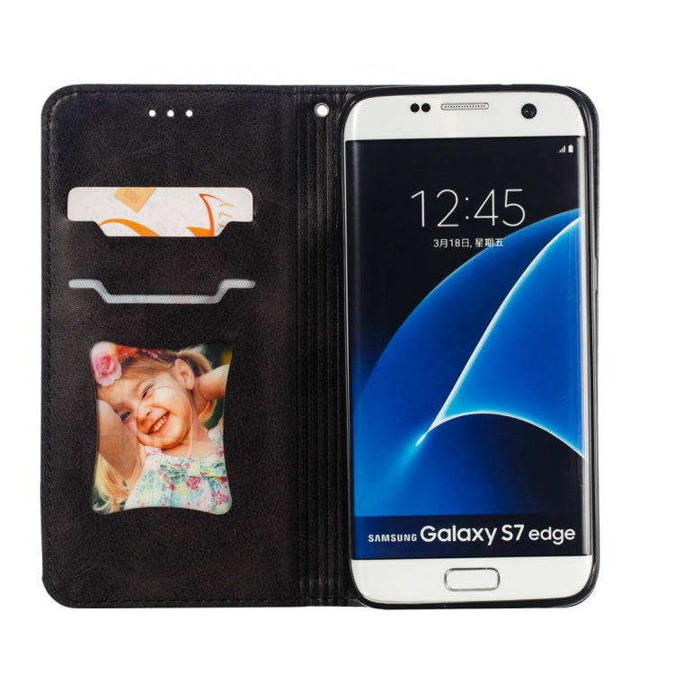 Calf Texture Zipper Magnetic Horizontal Flip Leather Case for Galaxy S7 Edge, with Wallet & Holder & Card Slots