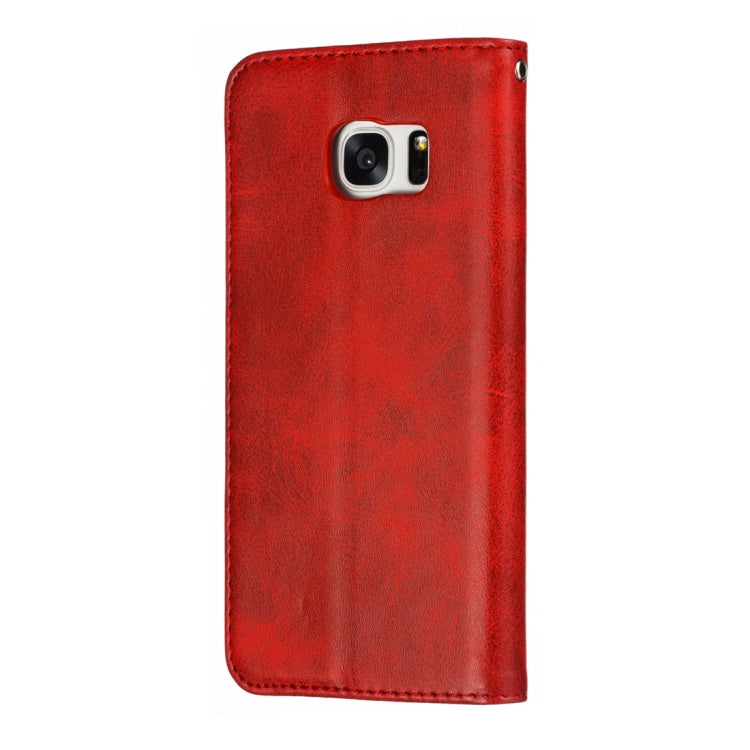 Calf Texture Zipper Magnetic Horizontal Flip Leather Case for Galaxy S7 Edge, with Wallet & Holder & Card Slots
