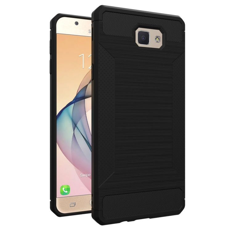For Galaxy J5 Prime Brushed Texture TPU Anti-slip Soft Protective Case
