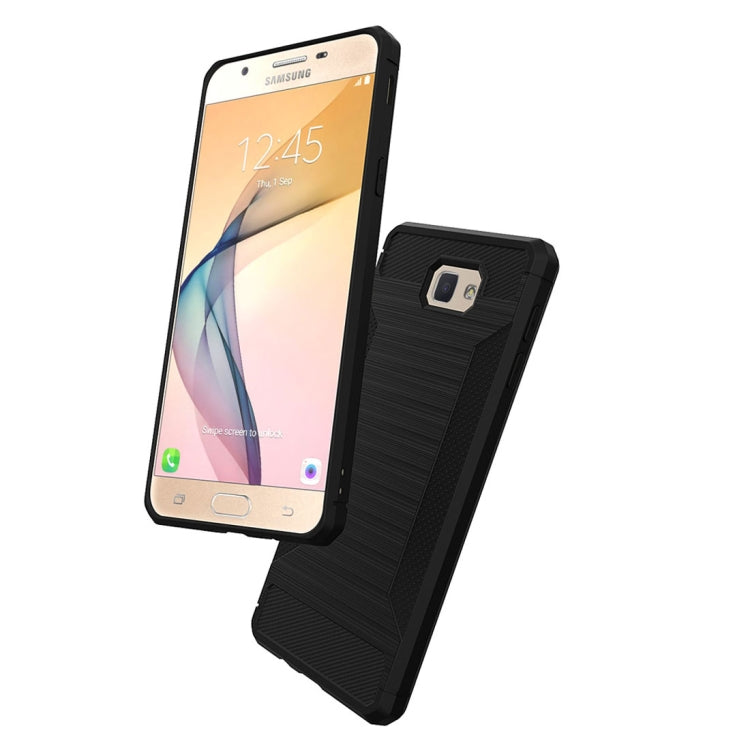 For Galaxy J5 Prime Brushed Texture TPU Anti-slip Soft Protective Case