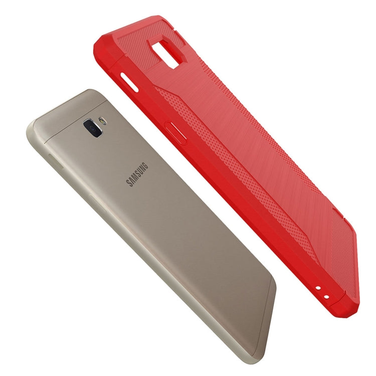 For Galaxy J5 Prime Brushed Texture TPU Anti-slip Soft Protective Case