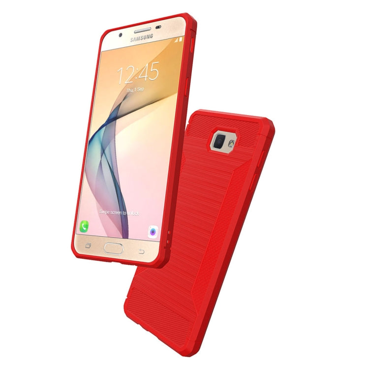 For Galaxy J5 Prime Brushed Texture TPU Anti-slip Soft Protective Case