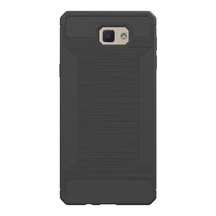 For Galaxy J7 Prime Brushed Texture TPU Anti-slip Soft Protective Case