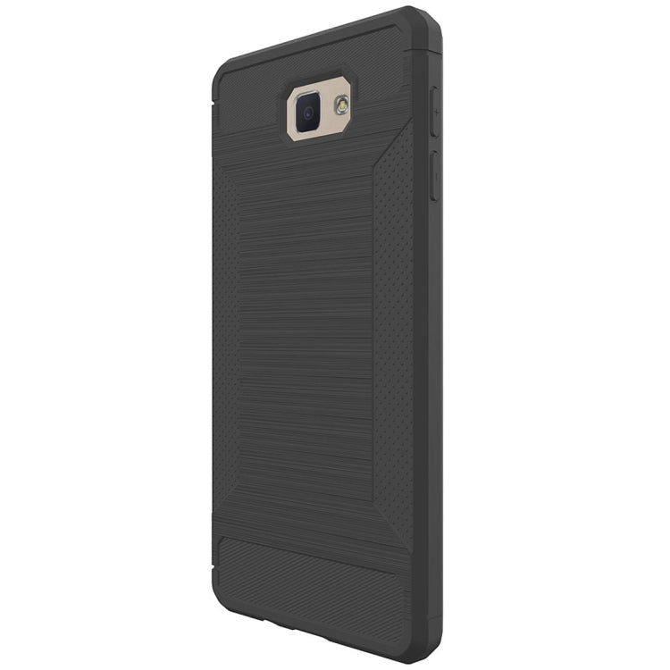 For Galaxy J7 Prime Brushed Texture TPU Anti-slip Soft Protective Case