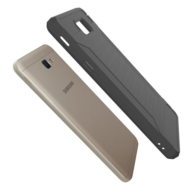 For Galaxy J7 Prime Brushed Texture TPU Anti-slip Soft Protective Case