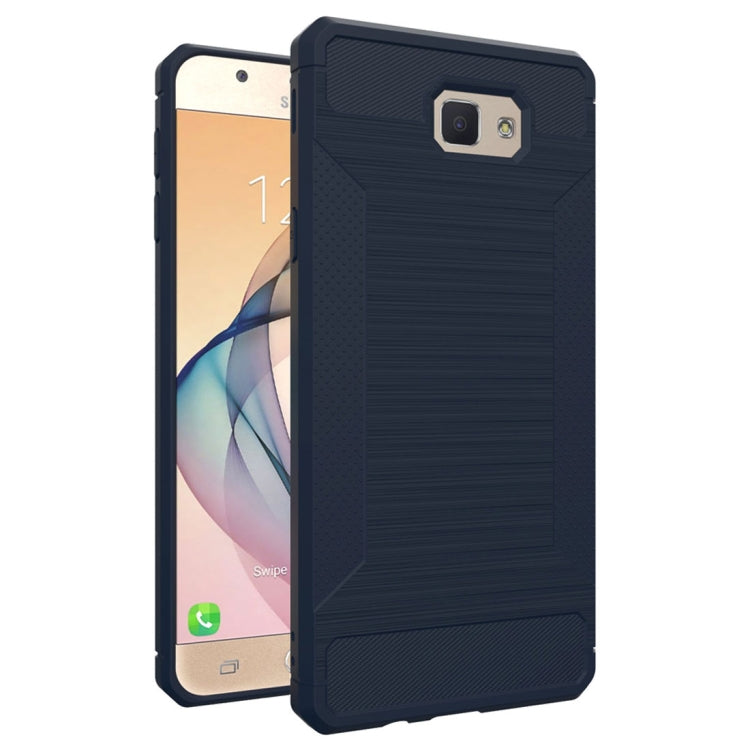 For Galaxy J7 Prime Brushed Texture TPU Anti-slip Soft Protective Case