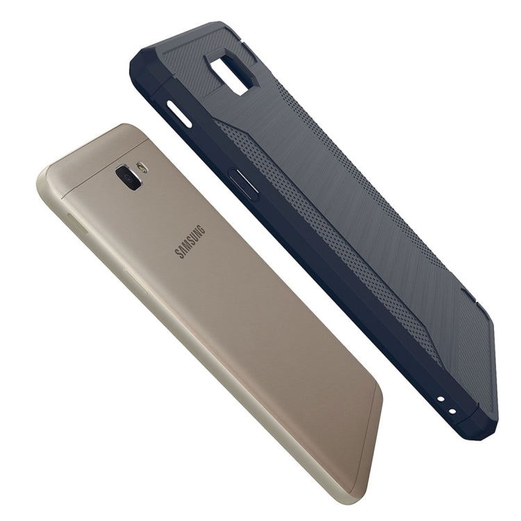 For Galaxy J7 Prime Brushed Texture TPU Anti-slip Soft Protective Case