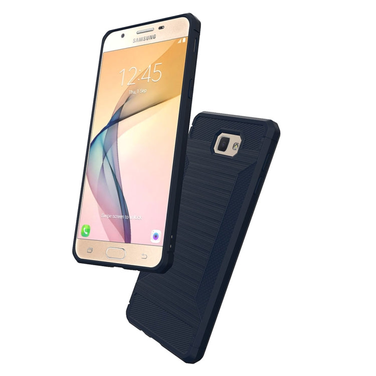 For Galaxy J7 Prime Brushed Texture TPU Anti-slip Soft Protective Case