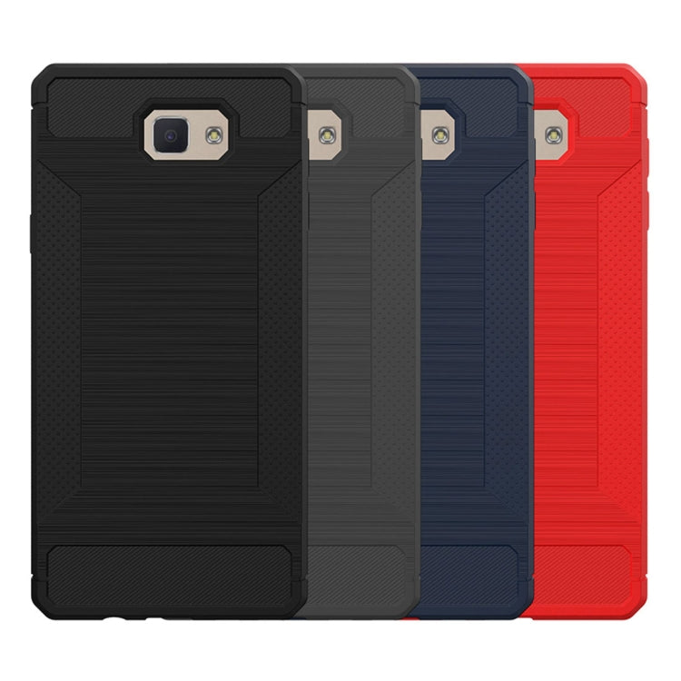 For Galaxy J7 Prime Brushed Texture TPU Anti-slip Soft Protective Case