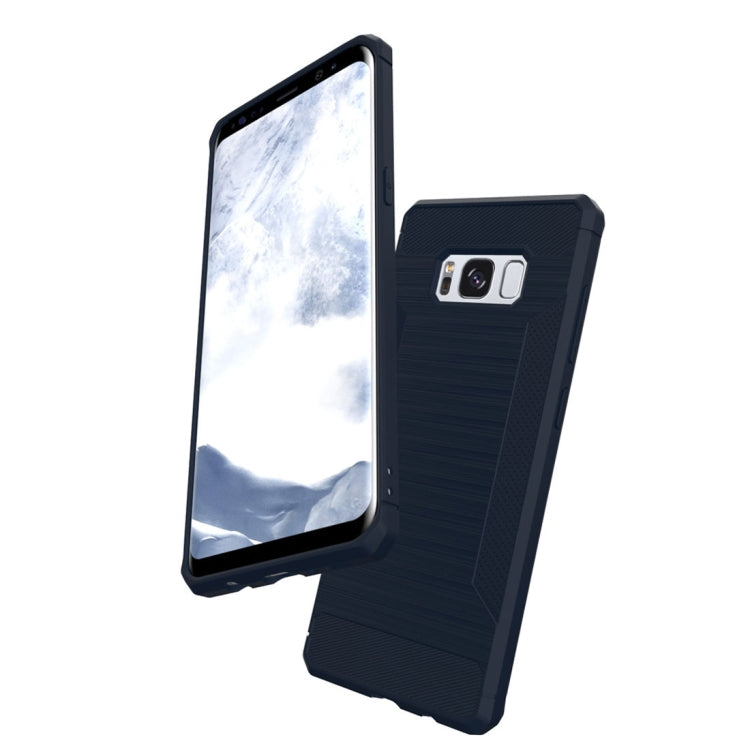 For Galaxy S8  Brushed Texture TPU Anti-slip Soft Protective Case