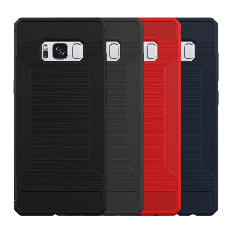 For Galaxy S8  Brushed Texture TPU Anti-slip Soft Protective Case