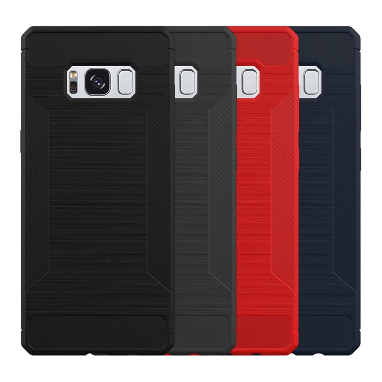 For Galaxy S8 + / G955 Brushed Texture TPU Anti-slip Soft Protective Case