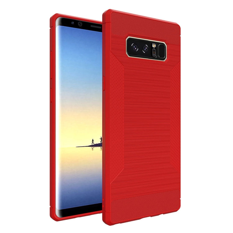For Galaxy Note 8  Brushed Texture TPU Anti-slip Soft Protective Case