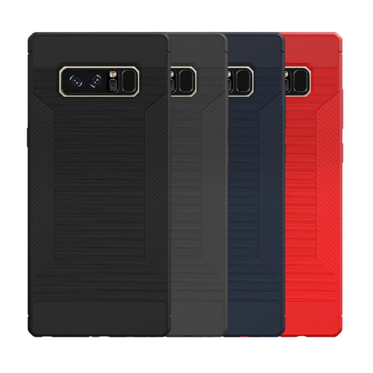 For Galaxy Note 8  Brushed Texture TPU Anti-slip Soft Protective Case