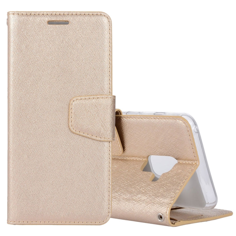 For Galaxy A8 (2018) Silk Texture Horizontal Flip Leather Case with Holder & Card slots & Wallet & Photo Frame