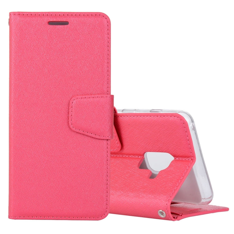 For Galaxy A8 (2018) Silk Texture Horizontal Flip Leather Case with Holder & Card slots & Wallet & Photo Frame