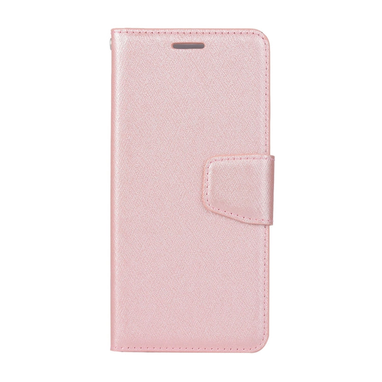 For Galaxy A8 (2018) Silk Texture Horizontal Flip Leather Case with Holder & Card slots & Wallet & Photo Frame